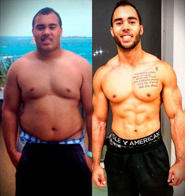antes y después de bajar de peso y quemar grasas de forma fácil y rápido con sindiet